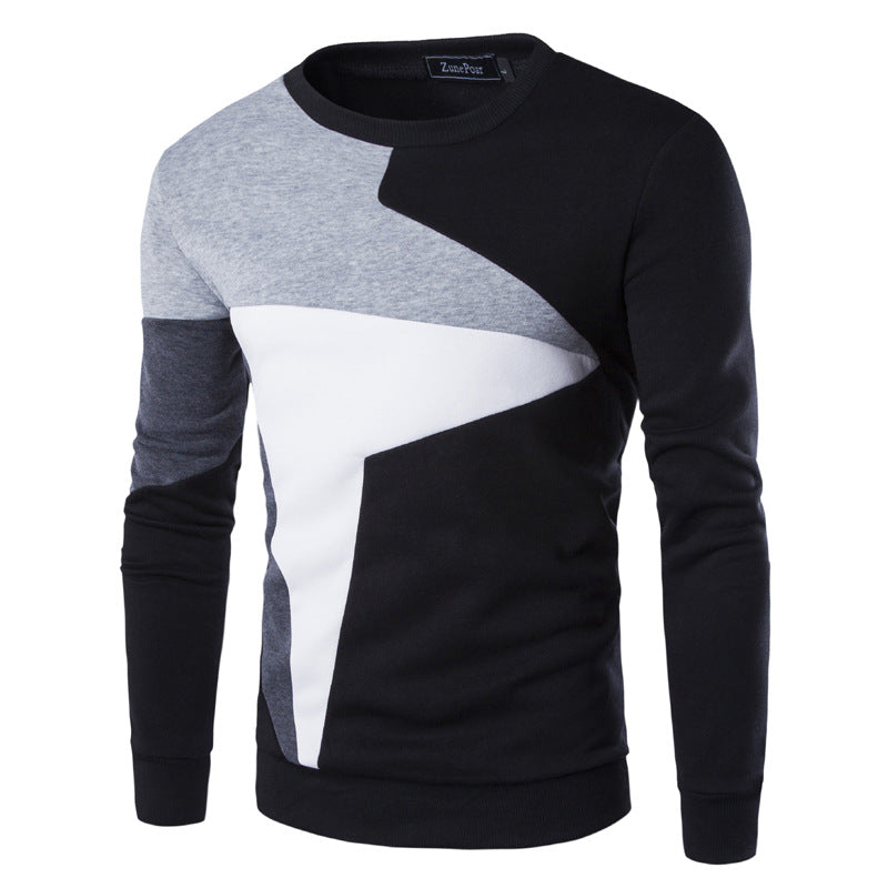 Seagull Printed Casual Round-Neck Slim Cotton Knitted Men Sweaters