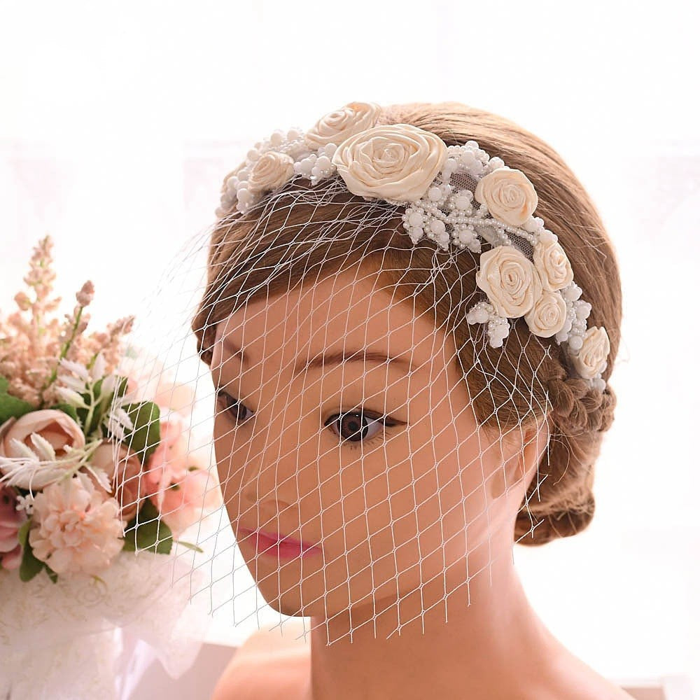 Bridal Veil Double-layer Wedding Veil Flower Veil