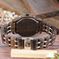 Ebony & stainless-steel Wooden Wristwatch For Men