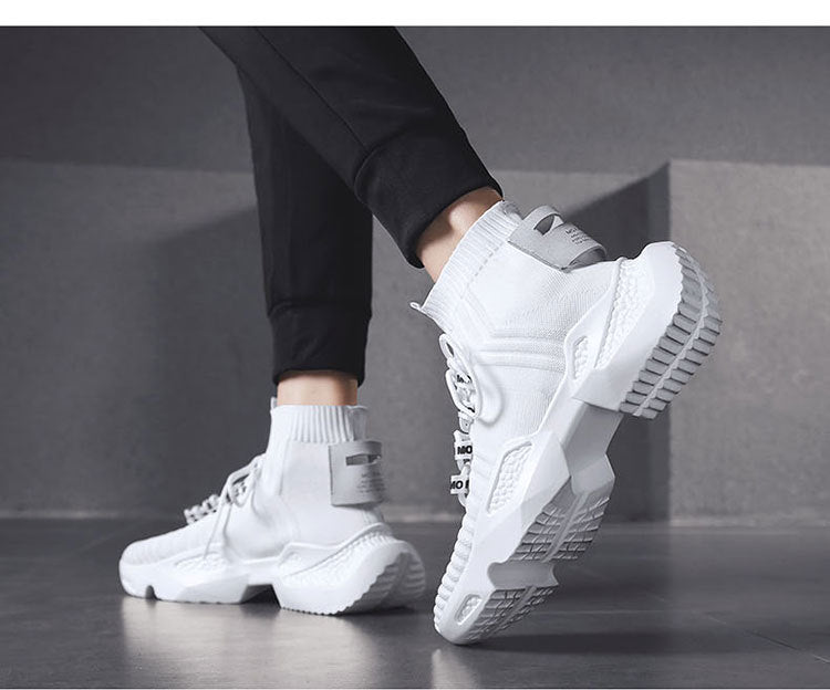 Flying woven casual socks shoes