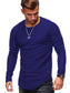 Round Neck Solid Color Long Sleeve T-Shirt