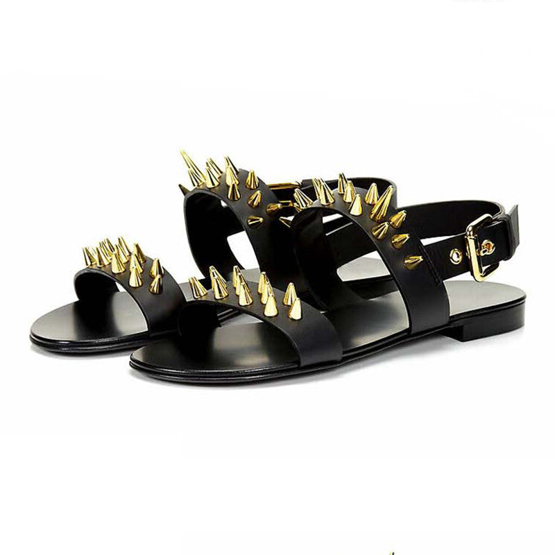 Summer Design Leather Rome Rock Fashion Men Sandal