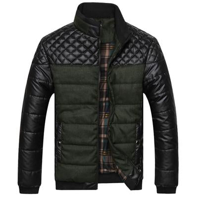 Patchwork Stitched Winter Men's Jackets