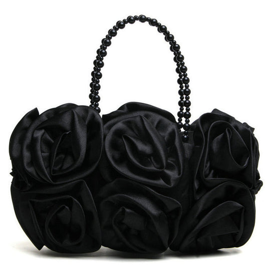 Flower Rose Satin Purse