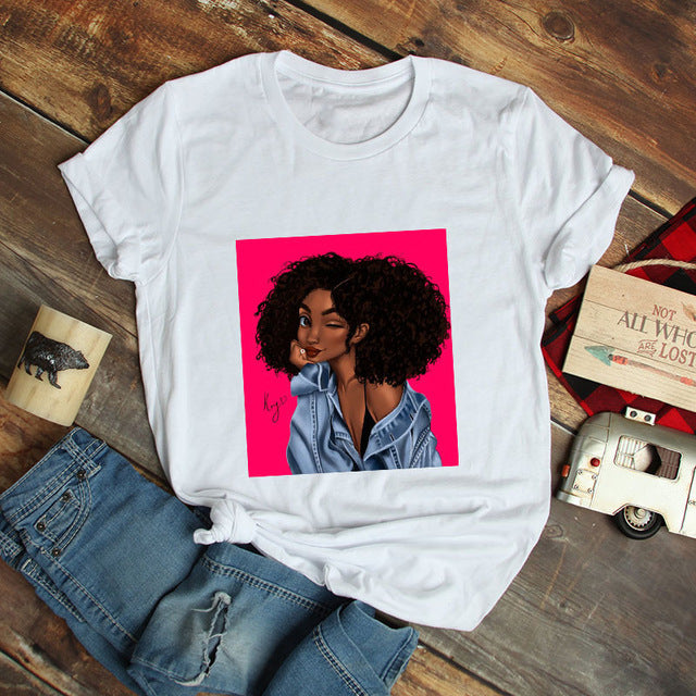 African girl printed shirt