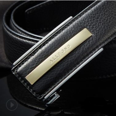 Men Leather Suede Leather Smooth Buckle Belt