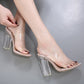 Korean Women's Shoes Sandals Sexy High Heels Transparent Transparent Women's Shoes Sandals