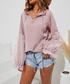 Solid Color Jacquard Long-Sleeved Shirt Stitching Top