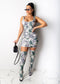 Dress With Over-the-knee Socks Two-piece US Dollar Print