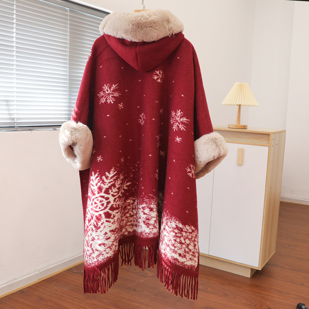 Knitted Shawl Cloak Thickened