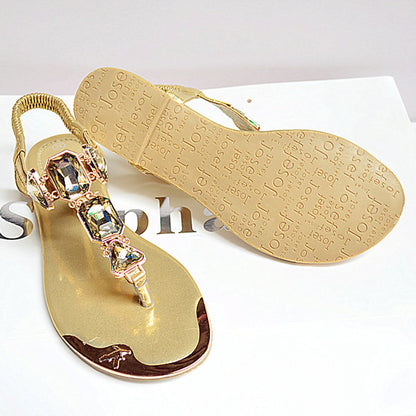 Crytal Flat Nonslip Women Sandals