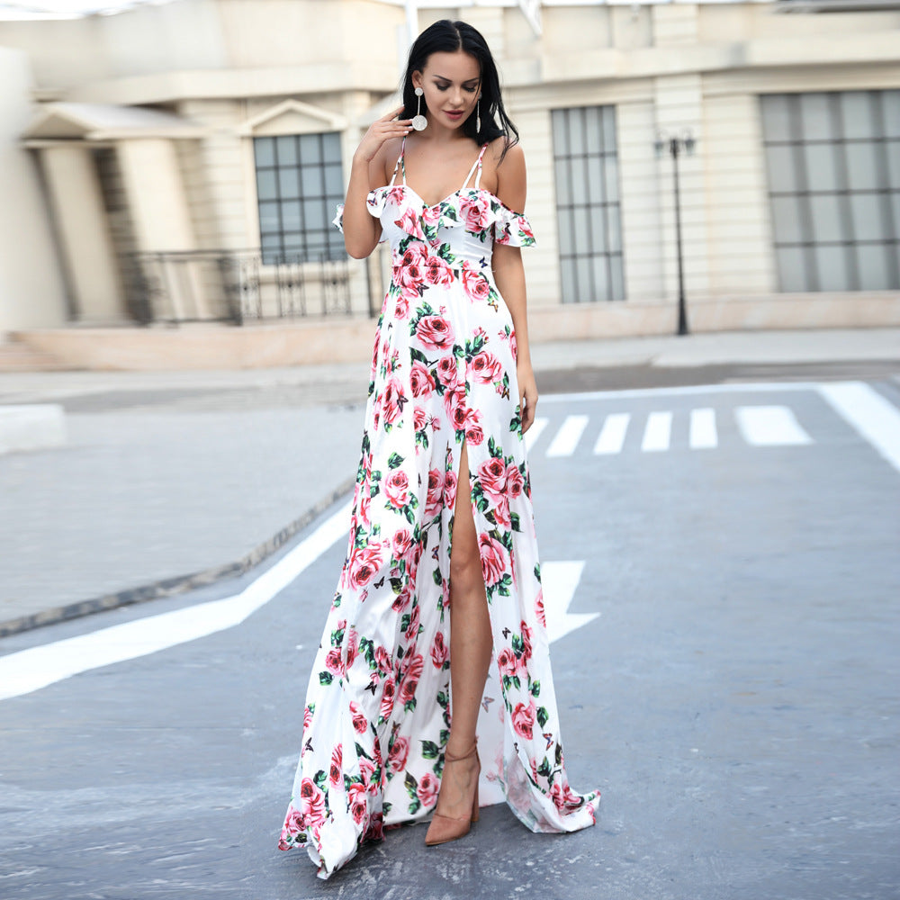 Sexy Floral V-neck dress