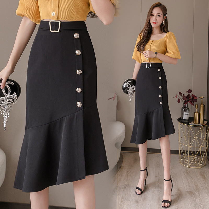 High Waist Irregular Skirt