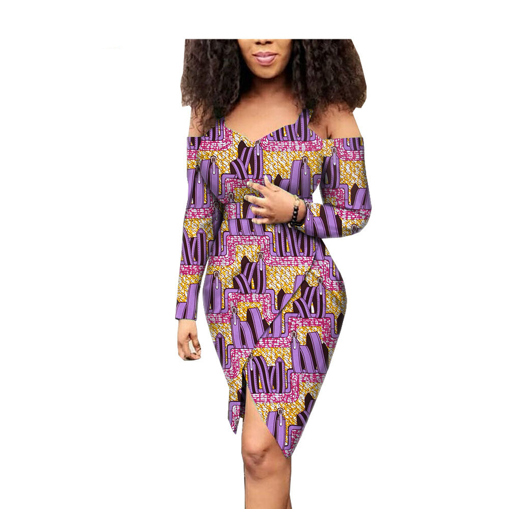 Africa printed cotton dress