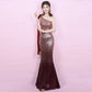 One Shoulder Party Dress Long