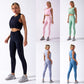 Two piece new seamless Yoga suit sleeveless top