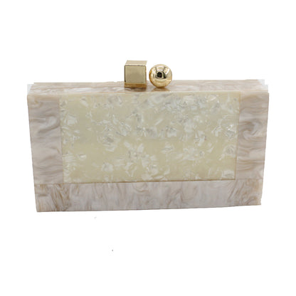 Mottled White Acrylic Handbag