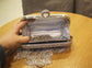 Shiny diamond ladies fringed bride clutch