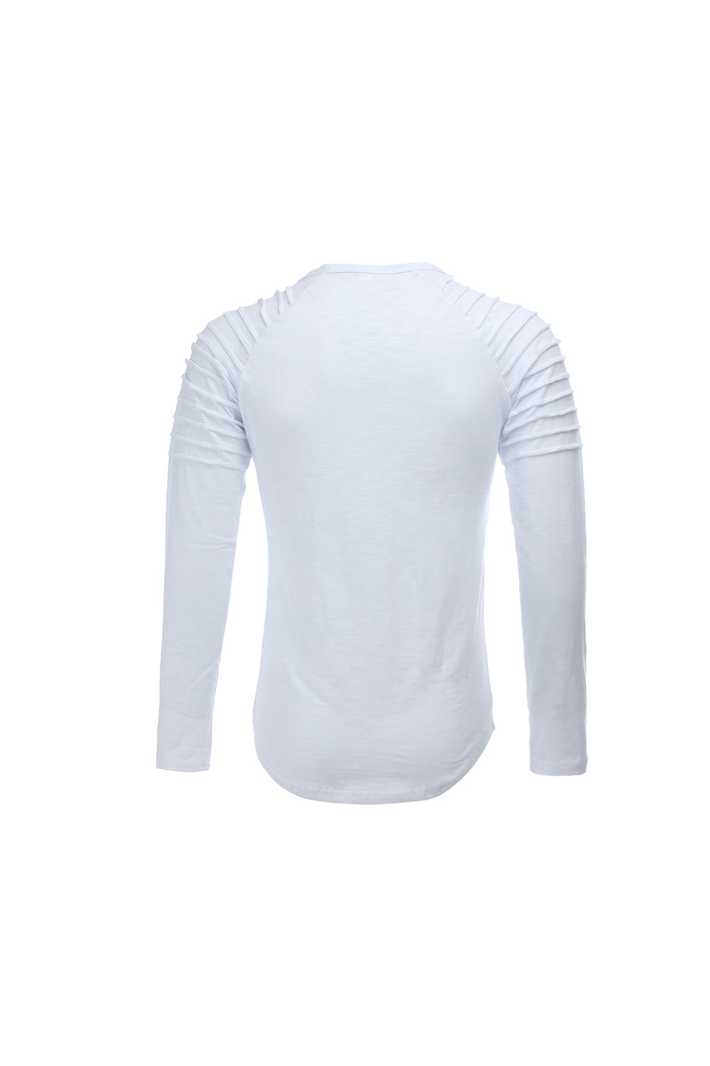 Round Neck Solid Color Long Sleeve T-Shirt