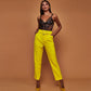 High Waist Belted Straight Suit Pants