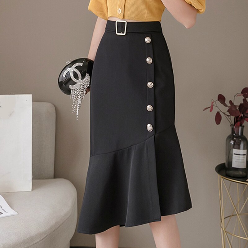 High Waist Irregular Skirt