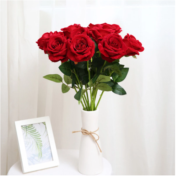 Artificial Red Rose Flowers Bouquet