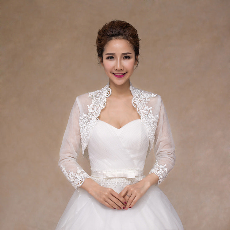 Lace bridal jacket