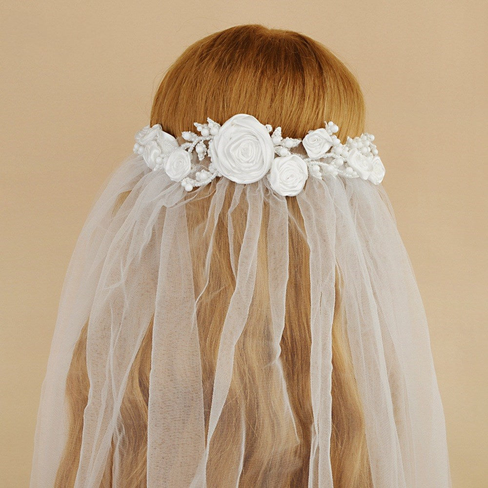 Bridal Veil Double-layer Wedding Veil Flower Veil