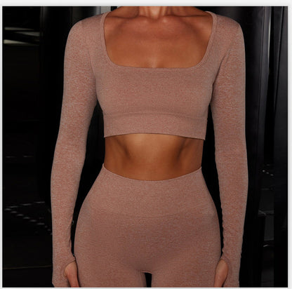 Seamless Knitted Yoga Suit Moisture Wicking