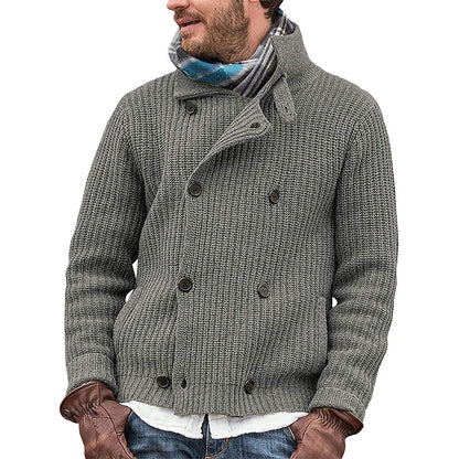 Men Sweater Button Knit Jacket