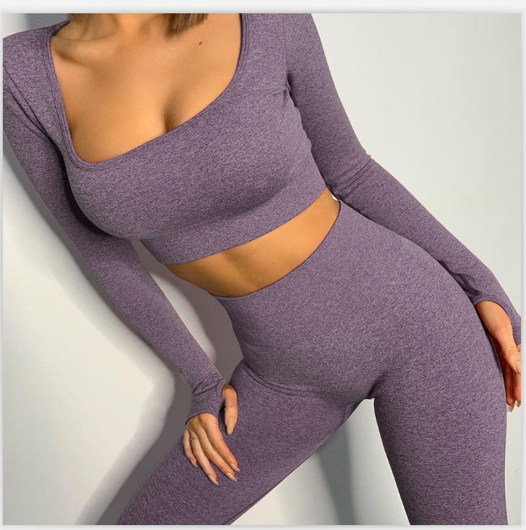 Seamless Knitted Yoga Suit Moisture Wicking