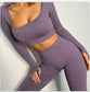 Seamless Knitted Yoga Suit Moisture Wicking