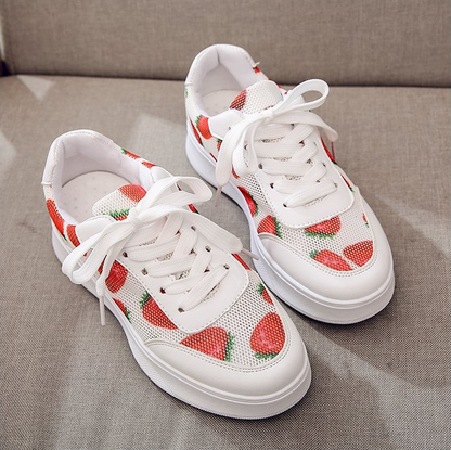 Creative Fancy Girl Strawberry or Cherry Sneakers