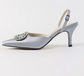 Elegant Rhinestone Pumps Silk Pointed Shoes