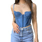 Show Chest Back Sling Waist Bottoming Shirt