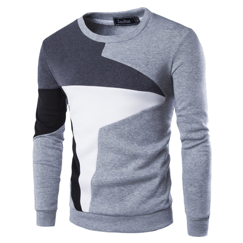 Seagull Printed Casual Round-Neck Slim Cotton Knitted Men Sweaters