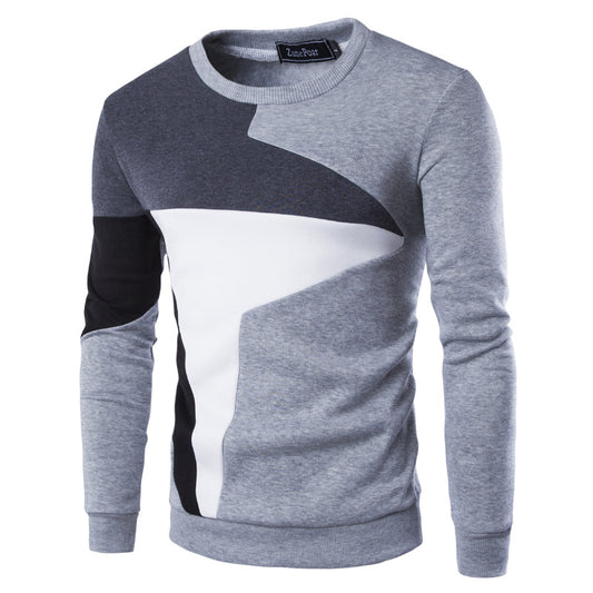 Seagull Printed Casual Round-Neck Slim Cotton Knitted Men Sweaters