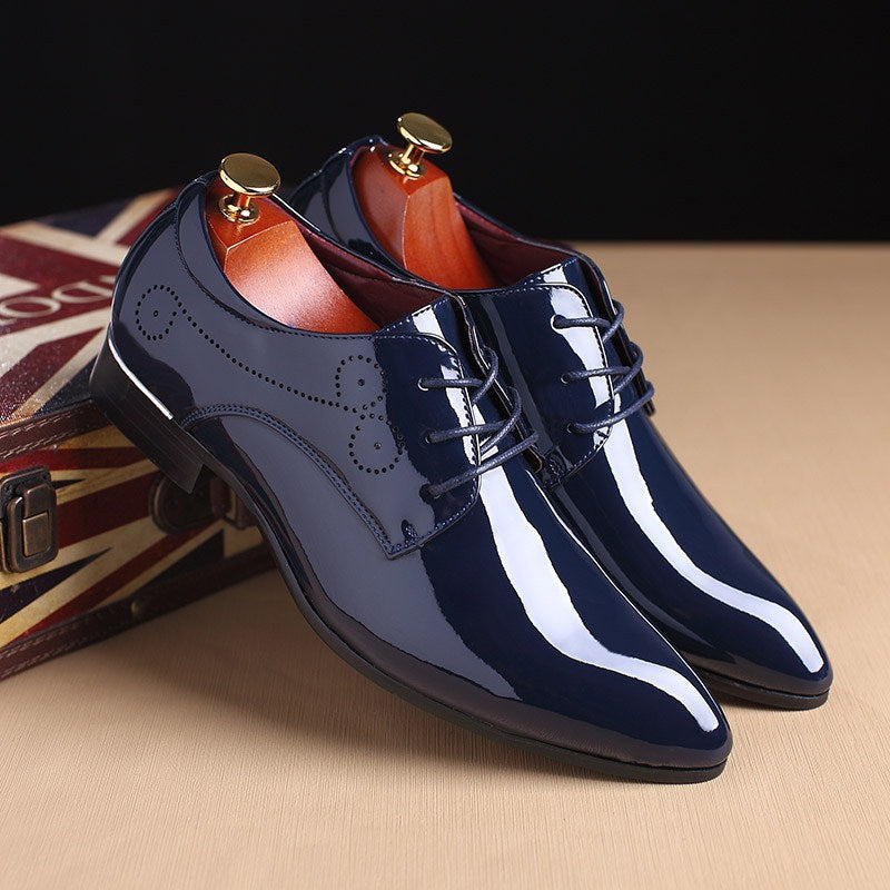 Men Leather Business Casual Dress Shoes