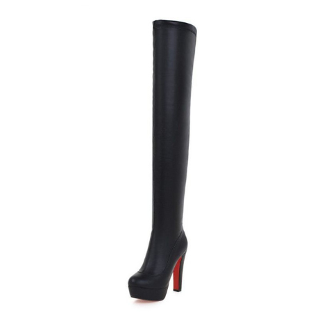 High heeled knee boots