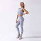 Two piece new seamless Yoga suit sleeveless top