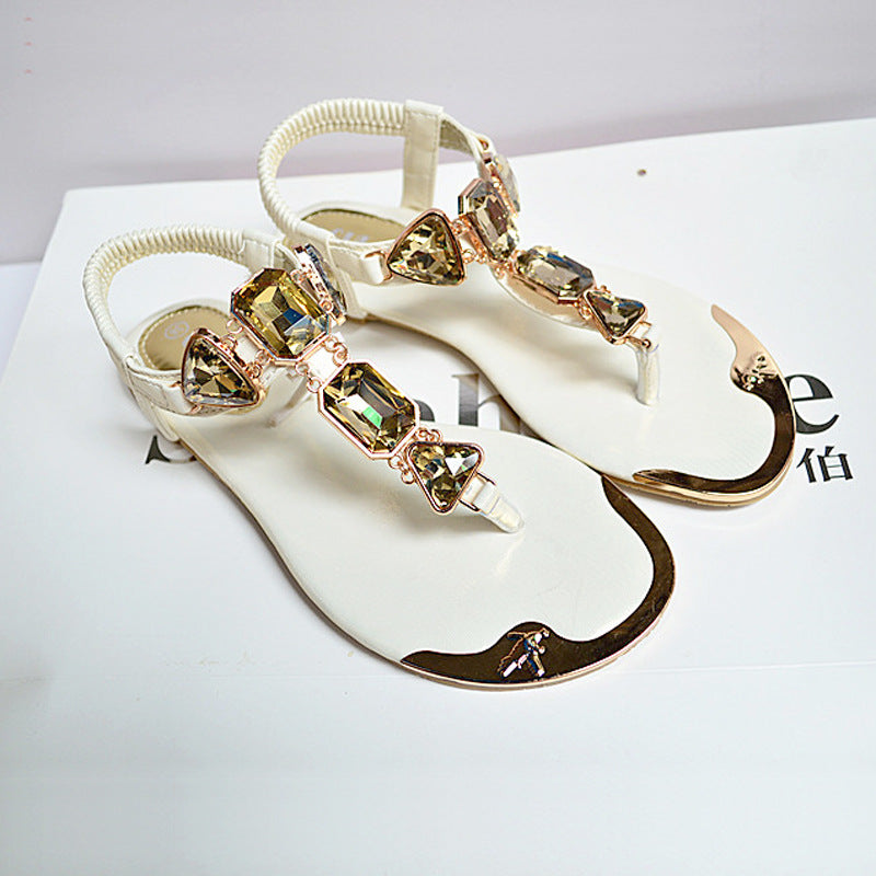 Crytal Flat Nonslip Women Sandals