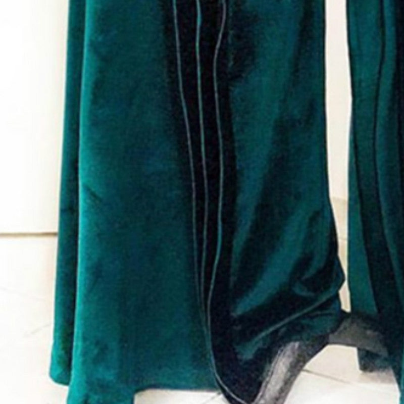 Velvet High Waist Wide Leg