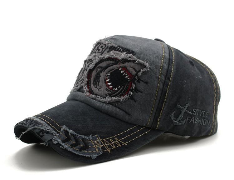 Shark Denim Hip Hop Outdoor Baseball Caps