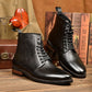 Retro Hand-brushed Martin Boots Toe Layer