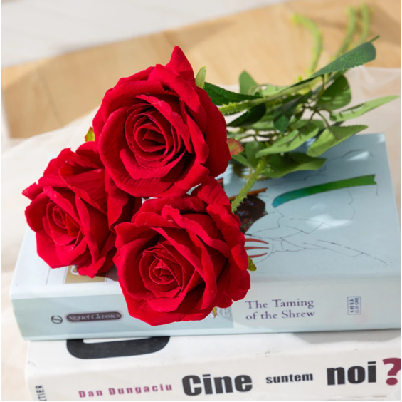 Artificial Red Rose Flowers Bouquet