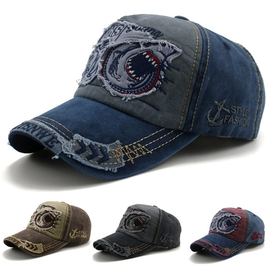 Shark Denim Hip Hop Outdoor Baseball Caps