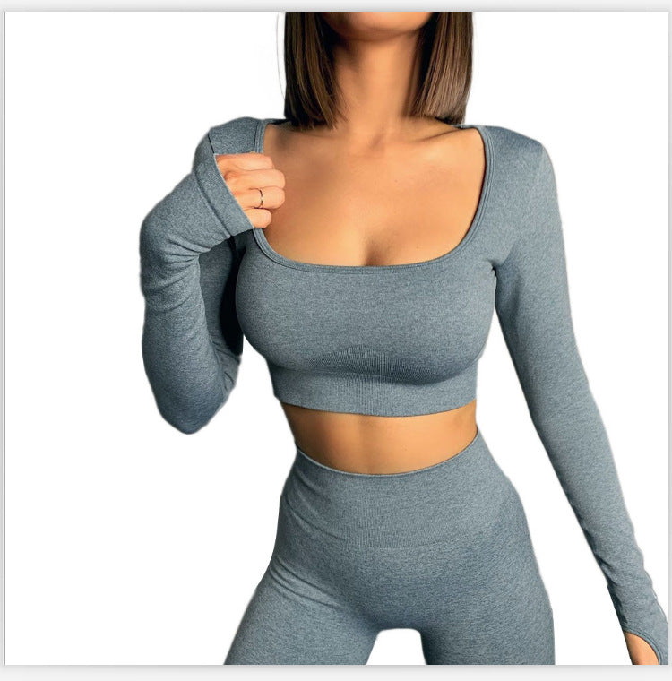 Seamless Knitted Yoga Suit Moisture Wicking