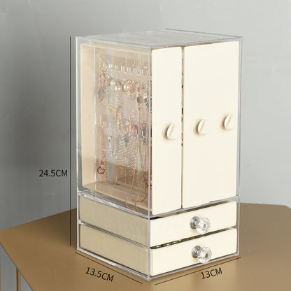 Transparent Storage Box - Jewelry Organizer Dustproof Display