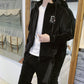 Fashionable velvet sports suit men