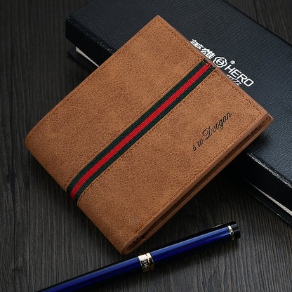 Men retro wallet ultra-thin, soft wallet